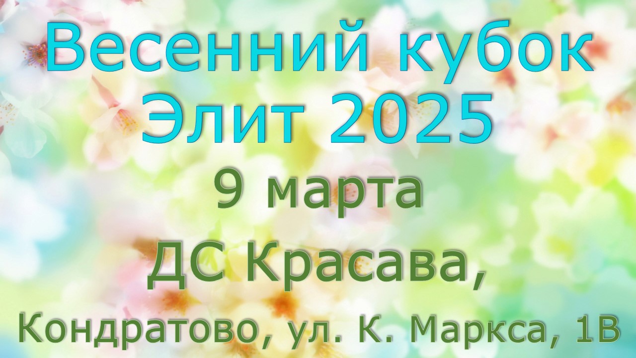 Весенний Кубок Элит 2025